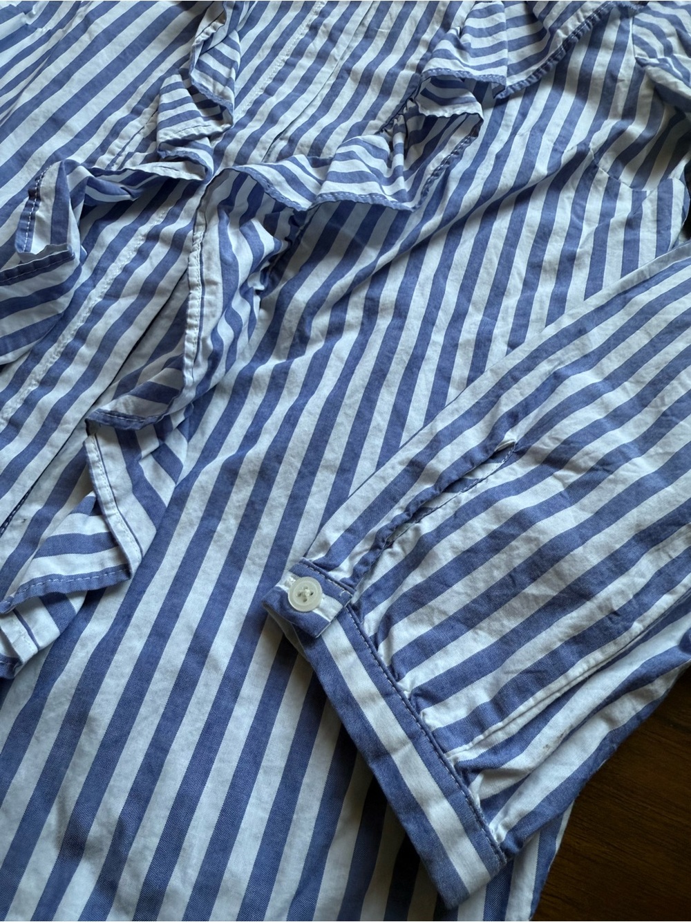 Madewell Striped Whitney Ruffle Blouse - Picture 4 of 8